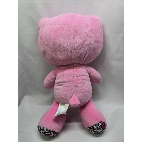2012 Hello Kitty Build A Bear Workshop Pink- Leopard Paws Winking 18" No Bow - Picture 9 of 13